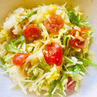 水菜と卵のサラダ